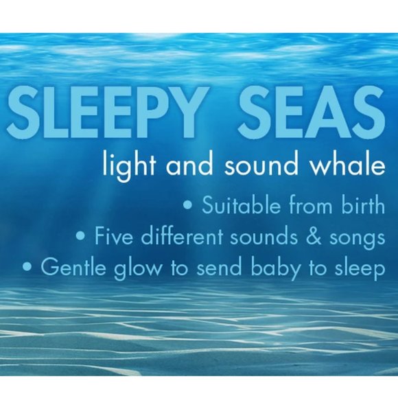 NEW GUND Sleepy Seas Sound & Lights Whale, 7 in - Picture 7 of 11